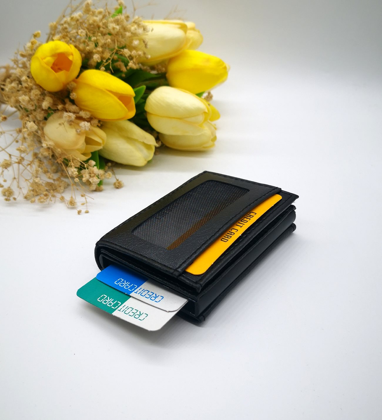 otomatik kartlık mekanizmalı cüzdan