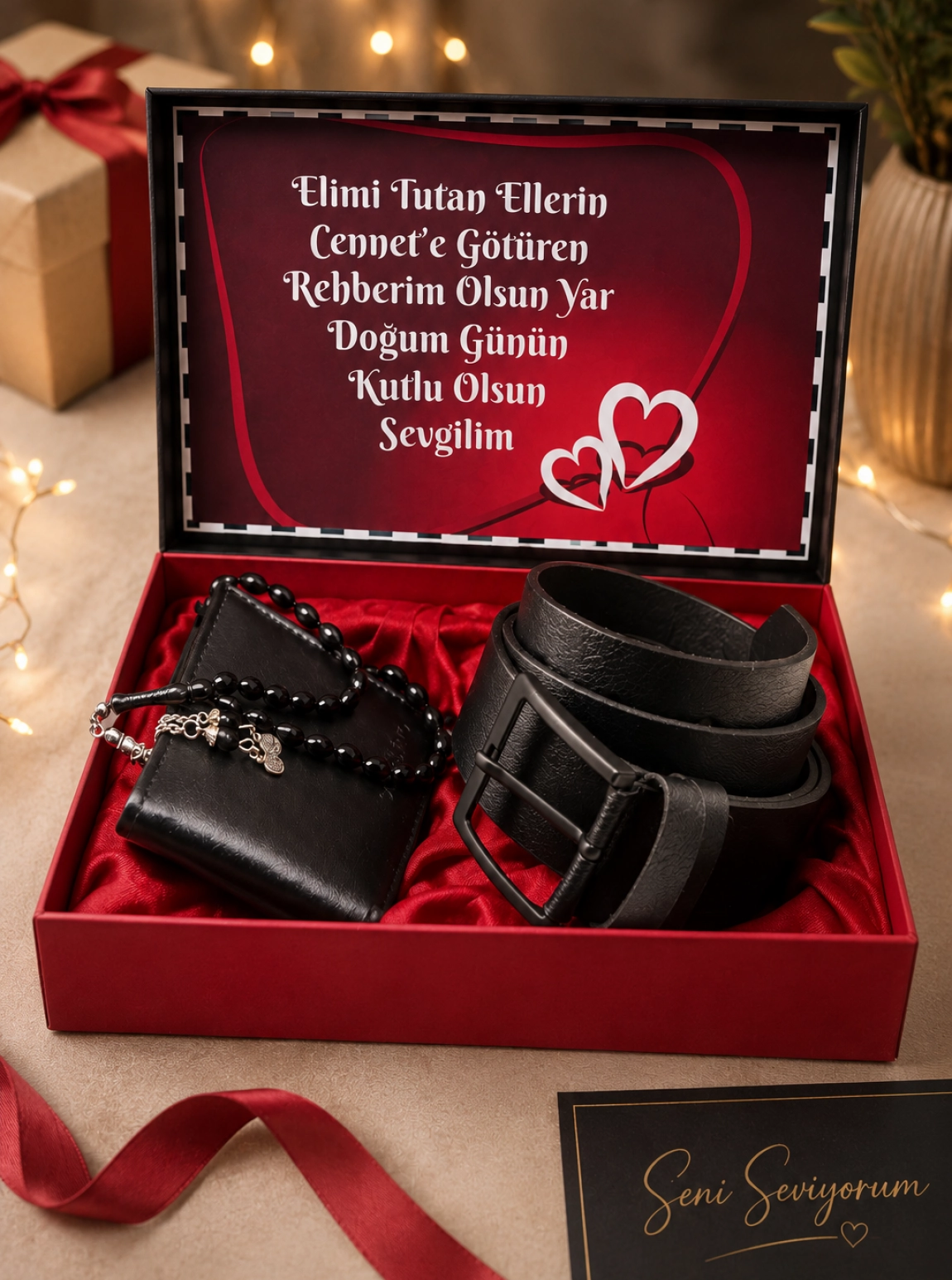 Erkeğe Doğum Günü Hediyesi Cüzdan Seti