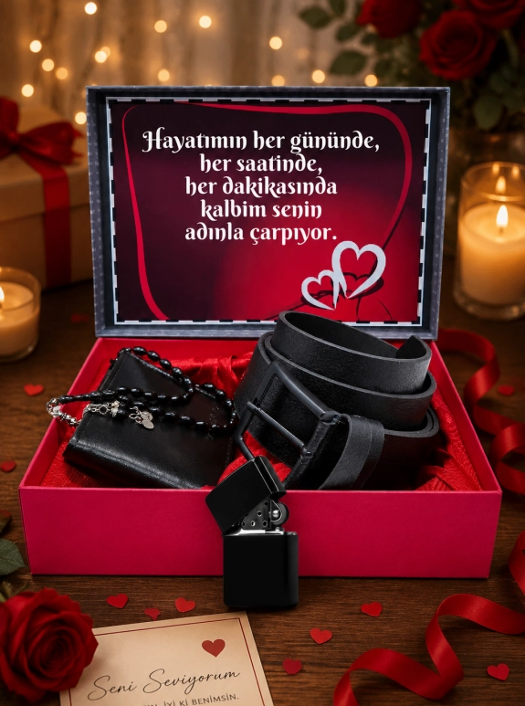 Kişiye Özel Çakmak Cüzdan Seti